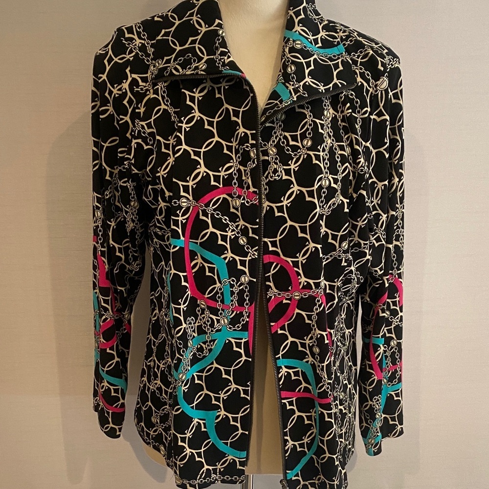 Chic Chain Print Jacket